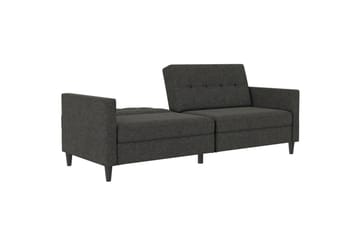 Sovesofa Hartford 203x83x82 cm, Antrasitt, Linstoffutseende (100 % polyester) - 203x83x82 cm, Antrasitt, Linstoffutseende (100 % polyester) - Møbler - Sofaer - Sovesofaer - 3 seters sovesofa