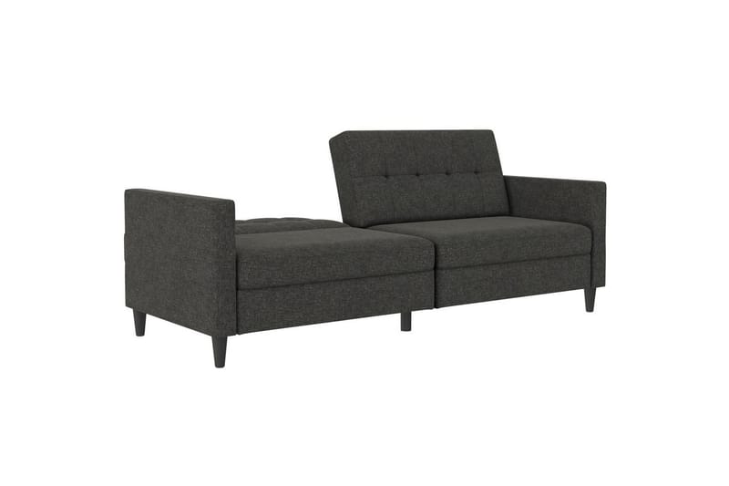 Sovesofa Hartford 203x83x82 cm, Antrasitt, Linstoffutseende (100 % polyester) - 203x83x82 cm, Antrasitt, Linstoffutseende (100 % polyester) - Møbler - Sofaer - Sovesofaer - 3 seters sovesofa