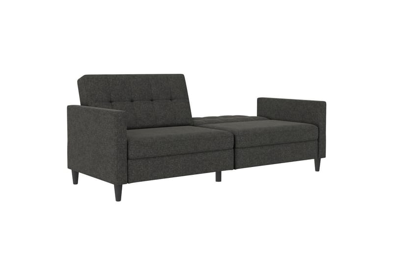 Sovesofa Hartford 203x83x82 cm, Antrasitt, Linstoffutseende (100 % polyester) - 203x83x82 cm, Antrasitt, Linstoffutseende (100 % polyester) - Møbler - Sofaer - Sovesofaer - 3 seters sovesofa