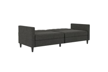 Sovesofa Hartford 203x83x82 cm, Antrasitt, Linstoffutseende (100 % polyester) - 203x83x82 cm, Antrasitt, Linstoffutseende (100 % polyester) - Møbler - Sofaer - Sovesofaer - 3 seters sovesofa