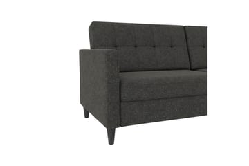 Sovesofa Hartford 203x83x82 cm, Antrasitt, Linstoffutseende (100 % polyester) - 203x83x82 cm, Antrasitt, Linstoffutseende (100 % polyester) - Møbler - Sofaer - Sovesofaer - 3 seters sovesofa
