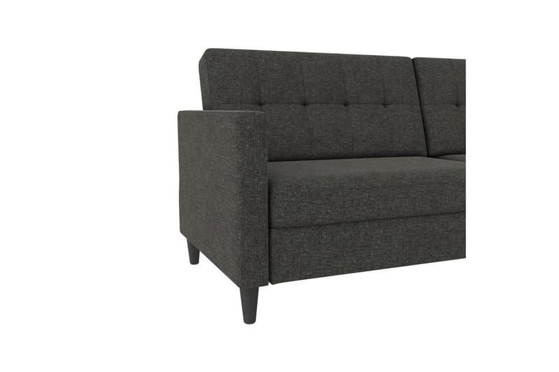 Sovesofa Hartford 203x83x82 cm, Antrasitt, Linstoffutseende (100 % polyester) - 203x83x82 cm, Antrasitt, Linstoffutseende (100 % polyester) - Møbler - Sofaer - Sovesofaer - 3 seters sovesofa