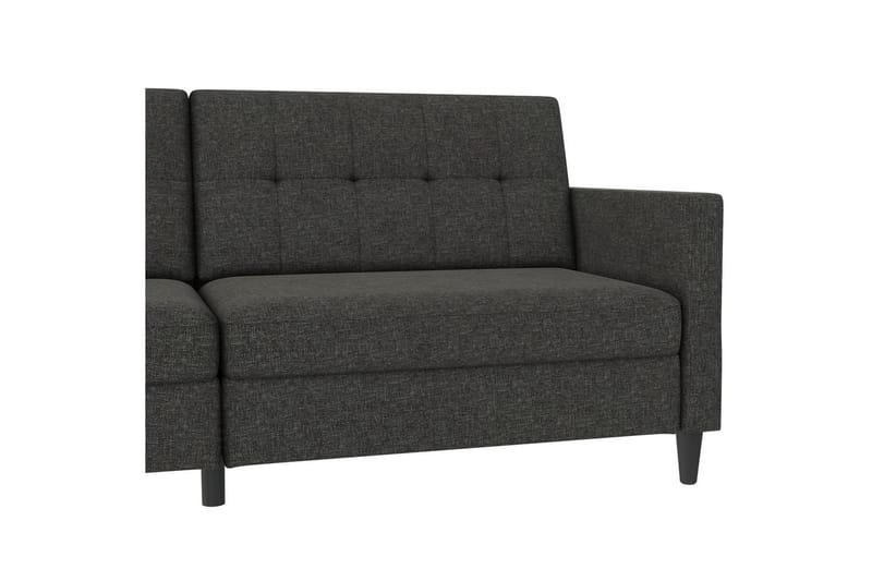 Sovesofa Hartford 203x83x82 cm, Antrasitt, Linstoffutseende (100 % polyester) - 203x83x82 cm, Antrasitt, Linstoffutseende (100 % polyester) - Møbler - Sofaer - Sovesofaer - 3 seters sovesofa