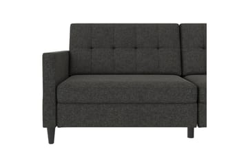 Sovesofa Hartford 203x83x82 cm, Antrasitt, Linstoffutseende (100 % polyester) - 203x83x82 cm, Antrasitt, Linstoffutseende (100 % polyester) - Møbler - Sofaer - Sovesofaer - 3 seters sovesofa