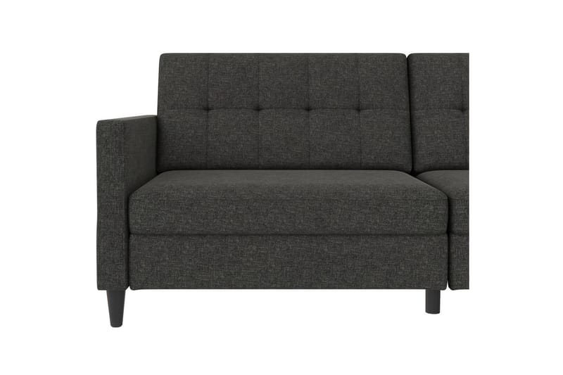 Sovesofa Hartford 203x83x82 cm, Antrasitt, Linstoffutseende (100 % polyester) - 203x83x82 cm, Antrasitt, Linstoffutseende (100 % polyester) - Møbler - Sofaer - Sovesofaer - 3 seters sovesofa