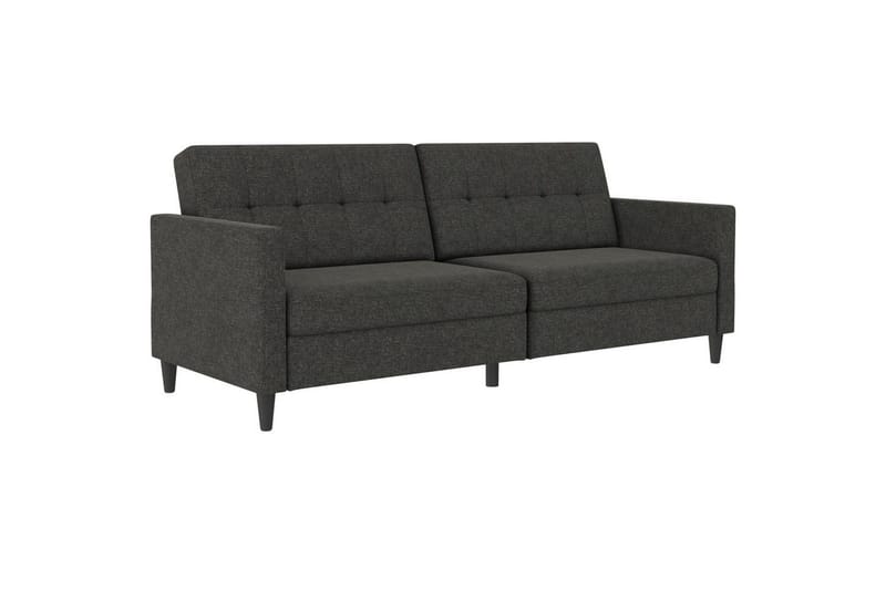 Sovesofa Hartford 203x83x82 cm, Antrasitt, Linstoffutseende (100 % polyester), 203x83x82 cm, Antrasitt, Linstoffutseende (100 % polyester)
