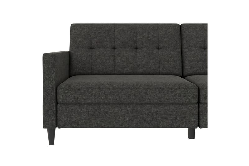 Sovesofa Hartford 203x83x82 cm, Antrasitt, Linstoffutseende (100 % polyester) - 203x83x82 cm, Antrasitt, Linstoffutseende (100 % polyester) - Møbler - Sofaer - Sovesofaer - 3 seters sovesofa
