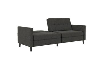 Sovesofa Hartford 203x83x82 cm, Antrasitt, Linstoffutseende (100 % polyester) - 203x83x82 cm, Antrasitt, Linstoffutseende (100 % polyester) - Møbler - Sofaer - Sovesofaer - 3 seters sovesofa