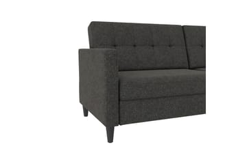 Sovesofa Hartford 203x83x82 cm, Antrasitt, Linstoffutseende (100 % polyester) - 203x83x82 cm, Antrasitt, Linstoffutseende (100 % polyester) - Møbler - Sofaer - Sovesofaer - 3 seters sovesofa