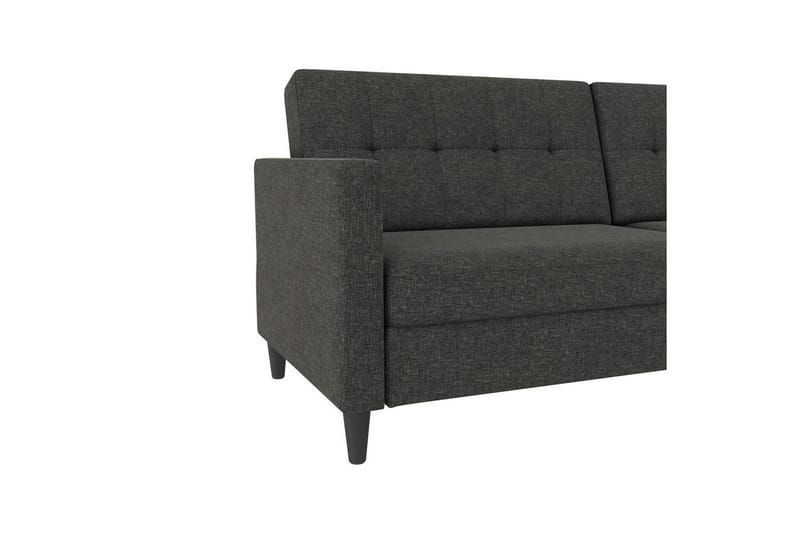 Sovesofa Hartford 203x83x82 cm, Antrasitt, Linstoffutseende (100 % polyester) - 203x83x82 cm, Antrasitt, Linstoffutseende (100 % polyester) - Møbler - Sofaer - Sovesofaer - 3 seters sovesofa