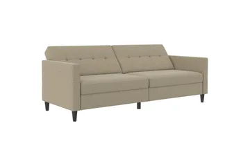 Sovesofa Hartford 203x83x82 cm, Cappucino, Linstoffutseende (100 % polyester) - 203x83x82 cm, Cappucino, Linstoffutseende (100 % polyester) - Møbler - Sofaer - Sovesofaer - 3 seters sovesofa