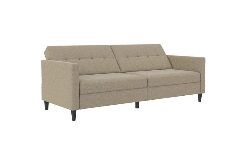 Sovesofa Hartford 203x83x82 cm, Cappucino, Linstoffutseende (100 % polyester) - 203x83x82 cm, Cappucino, Linstoffutseende (100 % polyester) - Møbler - Sofaer - Sovesofaer - 3 seters sovesofa