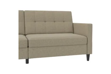 Sovesofa Hartford 203x83x82 cm, Cappucino, Linstoffutseende (100 % polyester) - 203x83x82 cm, Cappucino, Linstoffutseende (100 % polyester) - Møbler - Sofaer - Sovesofaer - 3 seters sovesofa
