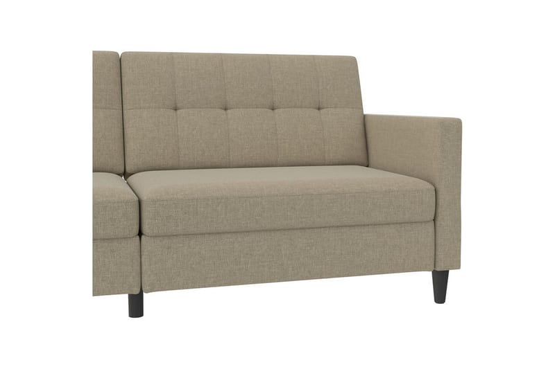 Sovesofa Hartford 203x83x82 cm, Cappucino, Linstoffutseende (100 % polyester) - 203x83x82 cm, Cappucino, Linstoffutseende (100 % polyester) - Møbler - Sofaer - Sovesofaer - 3 seters sovesofa