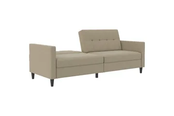Sovesofa Hartford 203x83x82 cm, Cappucino, Linstoffutseende (100 % polyester) - 203x83x82 cm, Cappucino, Linstoffutseende (100 % polyester) - Møbler - Sofaer - Sovesofaer - 3 seters sovesofa