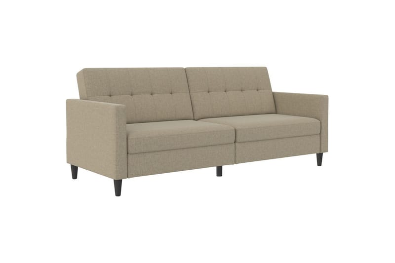 Sovesofa Hartford 203x83x82 cm, Cappucino, Linstoffutseende (100 % polyester) - 203x83x82 cm, Cappucino, Linstoffutseende (100 % polyester) - Møbler - Sofaer - Sovesofaer - 3 seters sovesofa