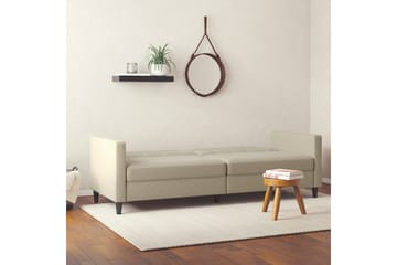 Sovesofa Hartford 203x83x82 cm, Cappucino, Linstoffutseende (100 % polyester) - 203x83x82 cm, Cappucino, Linstoffutseende (100 % polyester) - Møbler - Sofaer - Sovesofaer - 3 seters sovesofa