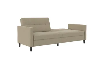 Sovesofa Hartford 203x83x82 cm, Cappucino, Linstoffutseende (100 % polyester) - 203x83x82 cm, Cappucino, Linstoffutseende (100 % polyester) - Møbler - Sofaer - Sovesofaer - 3 seters sovesofa