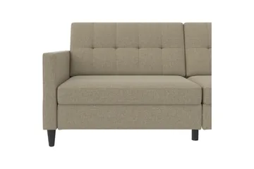 Sovesofa Hartford 203x83x82 cm, Cappucino, Linstoffutseende (100 % polyester) - 203x83x82 cm, Cappucino, Linstoffutseende (100 % polyester) - Møbler - Sofaer - Sovesofaer - 3 seters sovesofa