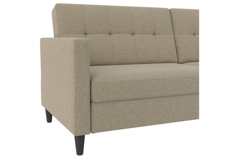 Sovesofa Hartford 203x83x82 cm, Cappucino, Linstoffutseende (100 % polyester) - 203x83x82 cm, Cappucino, Linstoffutseende (100 % polyester) - Møbler - Sofaer - Sovesofaer - 3 seters sovesofa