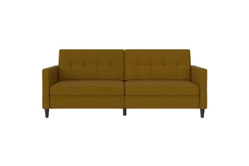 Sovesofa Hartford 203x83x82 cm, Curry, Linstoffutseende (100 % polyester) - 203x83x82 cm, Curry, Linstoffutseende (100 % polyester) - Møbler - Sofaer - Sovesofaer - 3 seters sovesofa