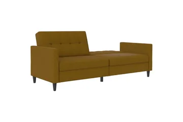 Sovesofa Hartford 203x83x82 cm, Curry, Linstoffutseende (100 % polyester) - 203x83x82 cm, Curry, Linstoffutseende (100 % polyester) - Møbler - Sofaer - Sovesofaer - 3 seters sovesofa
