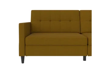 Sovesofa Hartford 203x83x82 cm, Curry, Linstoffutseende (100 % polyester) - 203x83x82 cm, Curry, Linstoffutseende (100 % polyester) - Møbler - Sofaer - Sovesofaer - 3 seters sovesofa