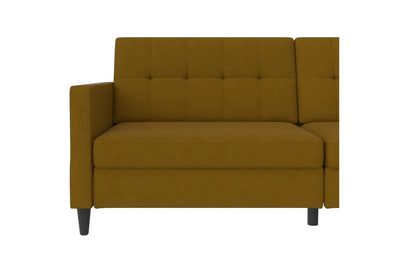 Sovesofa Hartford 203x83x82 cm, Curry, Linstoffutseende (100 % polyester) - 203x83x82 cm, Curry, Linstoffutseende (100 % polyester) - Møbler - Sofaer - Sovesofaer - 3 seters sovesofa