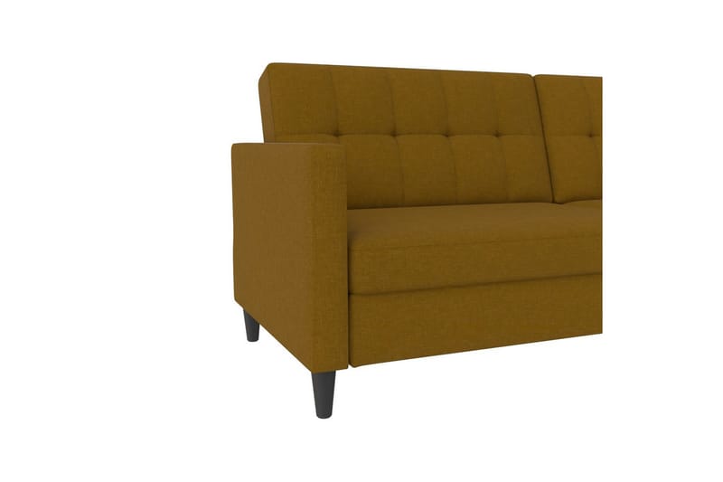 Sovesofa Hartford 203x83x82 cm, Curry, Linstoffutseende (100 % polyester) - 203x83x82 cm, Curry, Linstoffutseende (100 % polyester) - Møbler - Sofaer - Sovesofaer - 3 seters sovesofa
