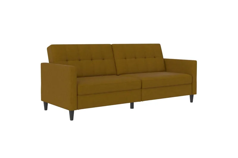 Sovesofa Hartford 203x83x82 cm, Curry, Linstoffutseende (100 % polyester), 203x83x82 cm, Curry, Linstoffutseende (100 % polyester)