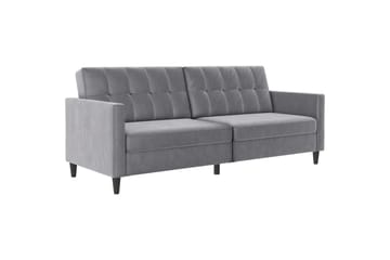Sovesofa Hartford 203x83x82 cm, Grå, Fløyel