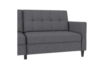 Sovesofa Hartford 203x83x82 cm, Grå, Linstoffutseende (100 % polyester) - 203x83x82 cm, Grå, Linstoffutseende (100 % polyester) - Møbler - Sofaer - Sovesofaer - 3 seters sovesofa