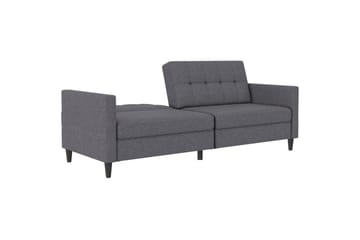 Sovesofa Hartford 203x83x82 cm, Grå, Linstoffutseende (100 % polyester) - 203x83x82 cm, Grå, Linstoffutseende (100 % polyester) - Møbler - Sofaer - Sovesofaer - 3 seters sovesofa