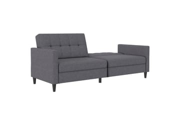 Sovesofa Hartford 203x83x82 cm, Grå, Linstoffutseende (100 % polyester) - 203x83x82 cm, Grå, Linstoffutseende (100 % polyester) - Møbler - Sofaer - Sovesofaer - 3 seters sovesofa