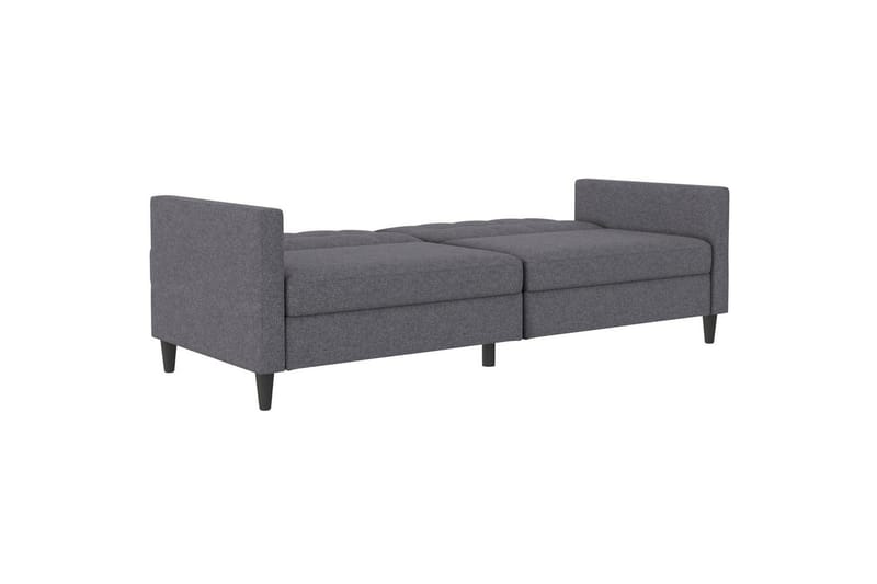 Sovesofa Hartford 203x83x82 cm, Grå, Linstoffutseende (100 % polyester) - 203x83x82 cm, Grå, Linstoffutseende (100 % polyester) - Møbler - Sofaer - Sovesofaer - 3 seters sovesofa