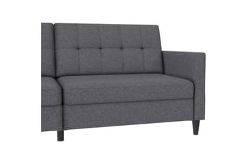 Sovesofa Hartford 203x83x82 cm, Grå, Linstoffutseende (100 % polyester) - 203x83x82 cm, Grå, Linstoffutseende (100 % polyester) - Møbler - Sofaer - Sovesofaer - 3 seters sovesofa