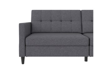 Sovesofa Hartford 203x83x82 cm, Grå, Linstoffutseende (100 % polyester) - 203x83x82 cm, Grå, Linstoffutseende (100 % polyester) - Møbler - Sofaer - Sovesofaer - 3 seters sovesofa