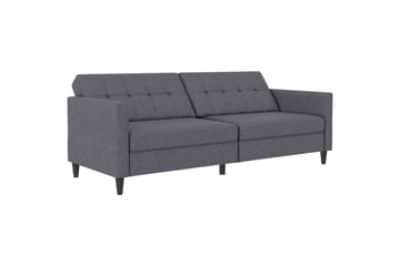 Sovesofa Hartford 203x83x82 cm, Grå, Linstoffutseende (100 % polyester) - 203x83x82 cm, Grå, Linstoffutseende (100 % polyester) - Møbler - Sofaer - Sovesofaer - 3 seters sovesofa