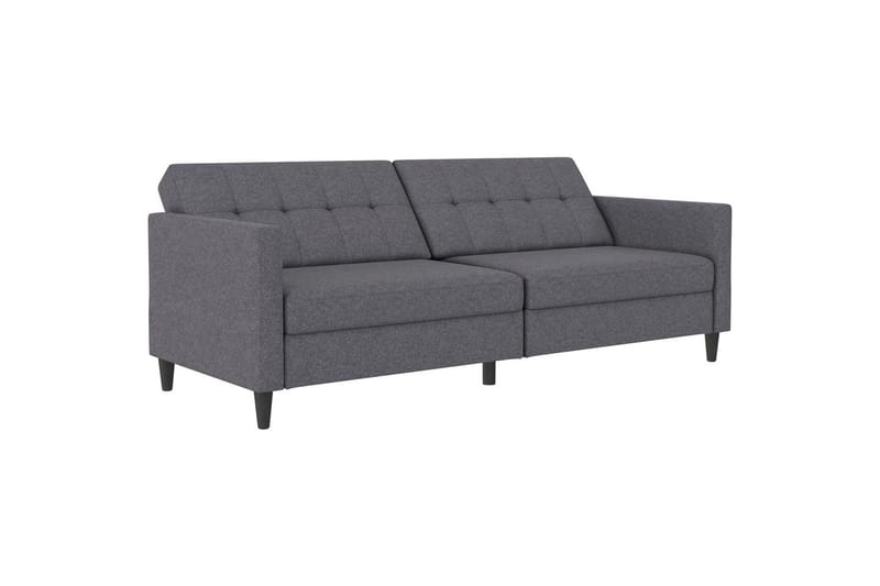 Sovesofa Hartford 203x83x82 cm, Grå, Linstoffutseende (100 % polyester) - 203x83x82 cm, Grå, Linstoffutseende (100 % polyester) - Møbler - Sofaer - Sovesofaer - 3 seters sovesofa