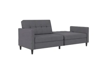 Sovesofa Hartford 203x83x82 cm, Grå, Linstoffutseende (100 % polyester) - 203x83x82 cm, Grå, Linstoffutseende (100 % polyester) - Møbler - Sofaer - Sovesofaer - 3 seters sovesofa