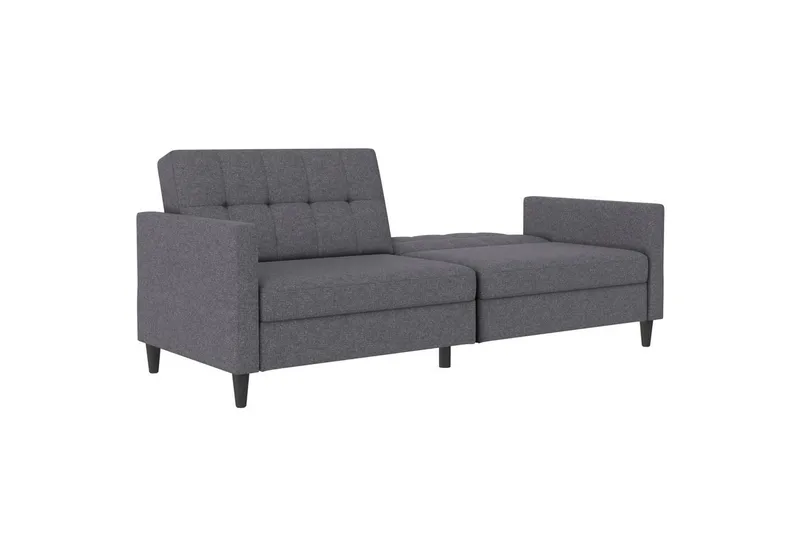 Sovesofa Hartford 203x83x82 cm, Grå, Linstoffutseende (100 % polyester) - 203x83x82 cm, Grå, Linstoffutseende (100 % polyester) - Møbler - Sofaer - Sovesofaer - 3 seters sovesofa