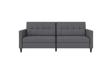 Sovesofa Hartford 203x83x82 cm, Grå, Linstoffutseende (100 % polyester) - 203x83x82 cm, Grå, Linstoffutseende (100 % polyester) - Møbler - Sofaer - Sovesofaer - 3 seters sovesofa