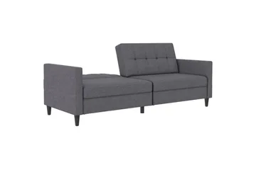 Sovesofa Hartford 203x83x82 cm, Grå, Linstoffutseende (100 % polyester) - 203x83x82 cm, Grå, Linstoffutseende (100 % polyester) - Møbler - Sofaer - Sovesofaer - 3 seters sovesofa
