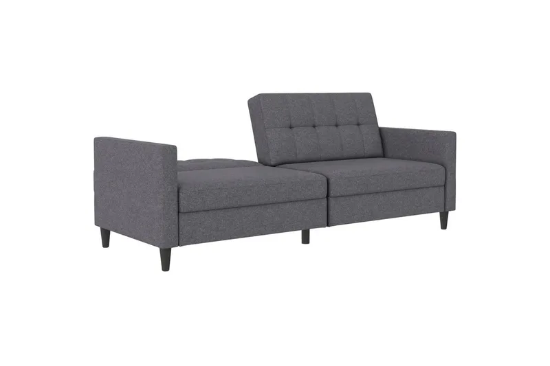 Sovesofa Hartford 203x83x82 cm, Grå, Linstoffutseende (100 % polyester) - 203x83x82 cm, Grå, Linstoffutseende (100 % polyester) - Møbler - Sofaer - Sovesofaer - 3 seters sovesofa