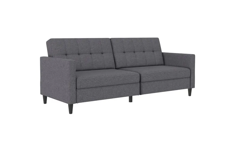 Sovesofa Hartford 203x83x82 cm, Grå, Linstoffutseende (100 % polyester), 203x83x82 cm, Grå, Linstoffutseende (100 % polyester)
