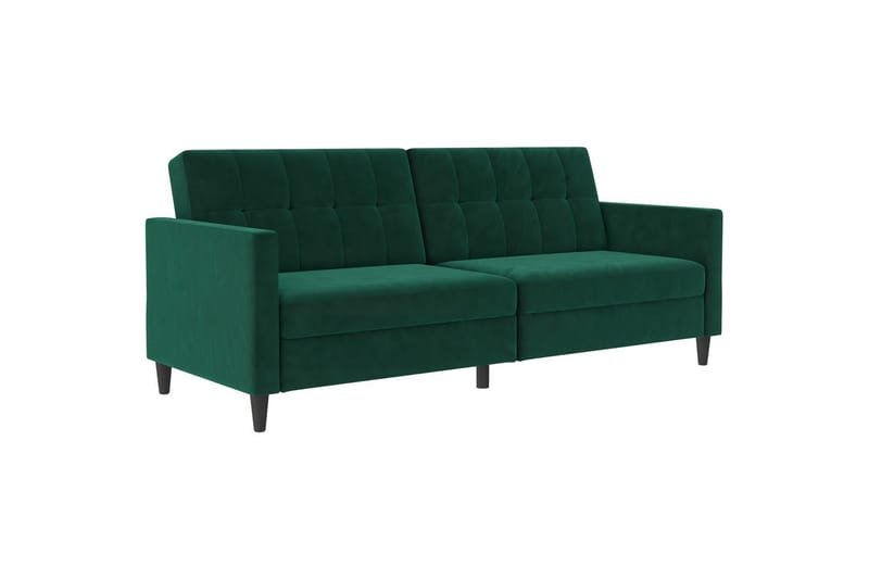 Sovesofa Hartford 203x83x82 cm, Mørk grønn, Fløyel - 203x83x82 cm, Mørk grønn, Fløyel - Møbler - Sofaer - Sovesofaer - 3 seters sovesofa