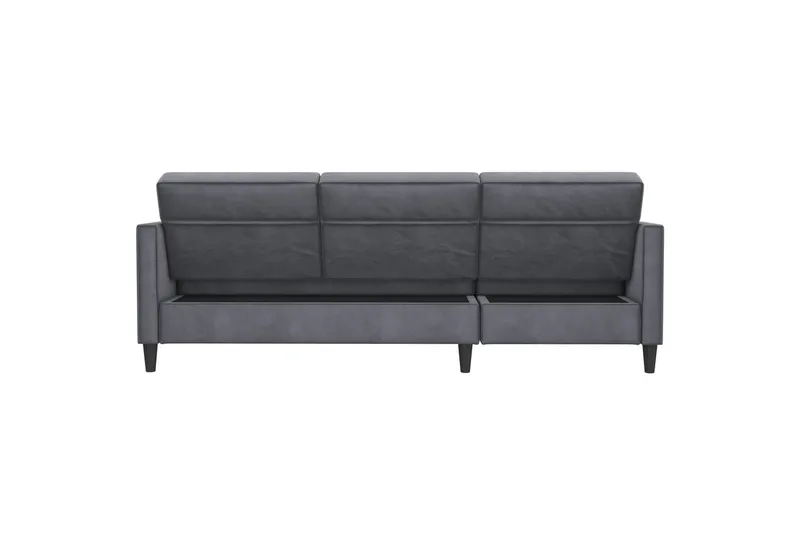 Sovesofa Hartford 213x153x82 cm, Antrasitt, Fløyel - 213x153x82 cm, Antrasitt, Fløyel - Møbler - Sofaer - Sovesofaer - Sovesofa divan