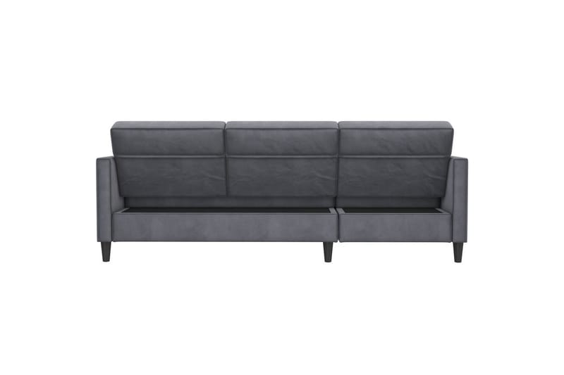 Sovesofa Hartford 213x153x82 cm, Antrasitt, Fløyel - 213x153x82 cm, Antrasitt, Fløyel - Møbler - Sofaer - Sovesofaer - Sovesofa divan
