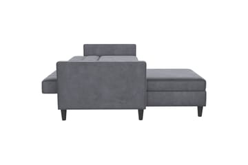 Sovesofa Hartford 213x153x82 cm, Antrasitt, Fløyel - 213x153x82 cm, Antrasitt, Fløyel - Møbler - Sofaer - Sovesofaer - Sovesofa divan
