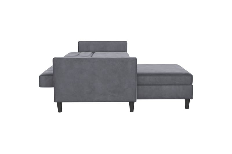 Sovesofa Hartford 213x153x82 cm, Antrasitt, Fløyel - 213x153x82 cm, Antrasitt, Fløyel - Møbler - Sofaer - Sovesofaer - Sovesofa divan